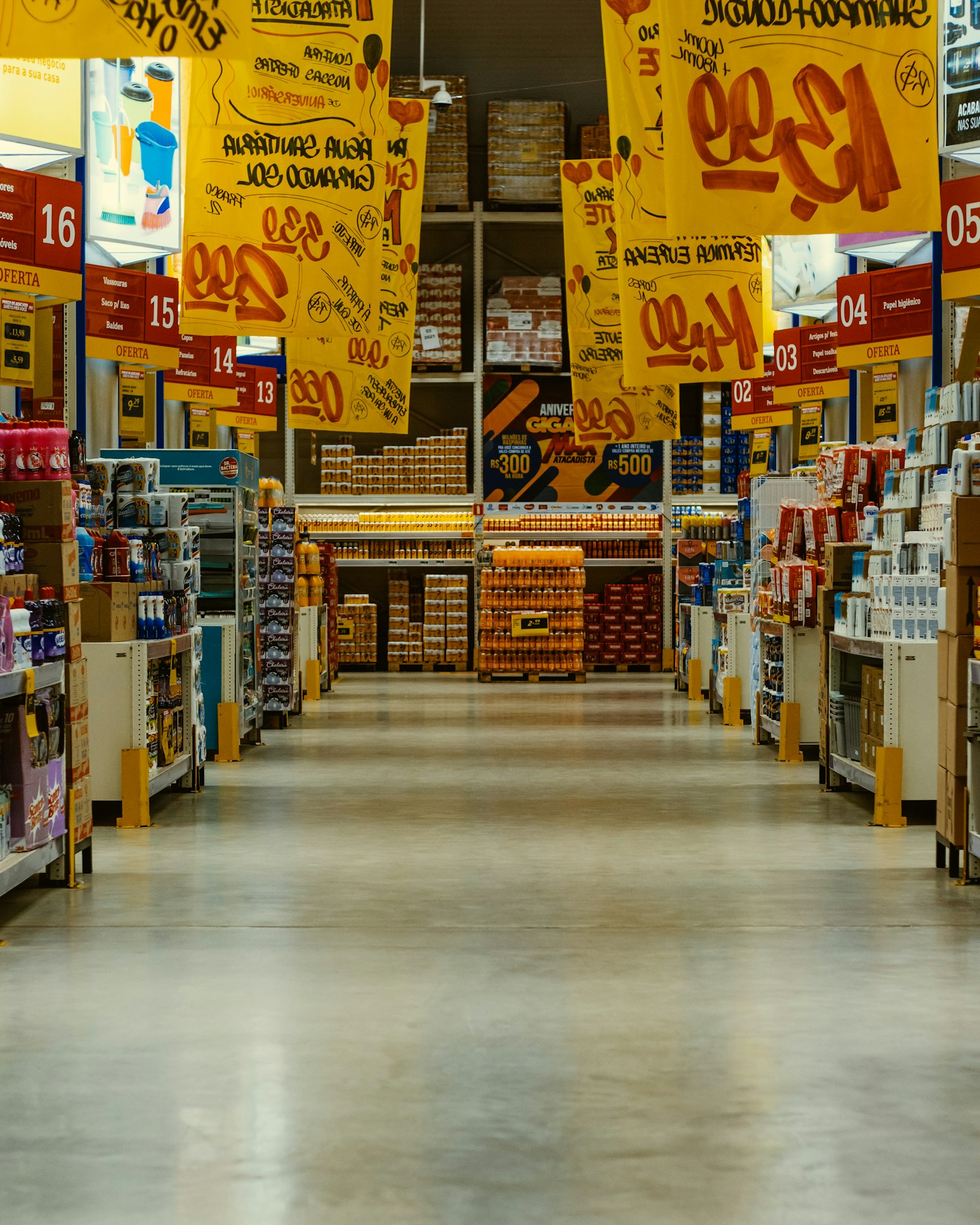 The interior of a massive, state-of-the-art logistics warehouse.